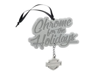 HD-Chrome Holiday pewter Ornament