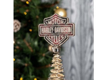 Harley-Davidson® Weihnachts-Christbaumspitze im Karomuster