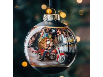 Harley-Davidson® Jahreskugel 2025 Biker-Weihnachtsmann