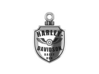 Harley-Davidson© Ride Bell Glücksbringer Glocke Glöckchen "Shield Rally Run", silber