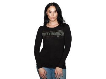Harley-Davidson® Damen Longsleeve Ripple Block mit Nieten