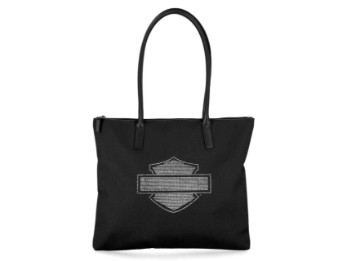 Harley-Davidson® Shopper mit Glitzer-Open-Bar & Shield