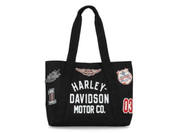 Harley-Davidson® Tragetasche mit Vintage-Logo-Aufnähern