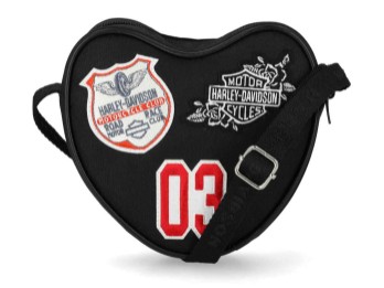 Harley-Davidson® Vintage Logo Patches Heart-Crossbody-Tasche