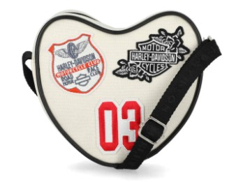 Harley-Davidson® Vintage Logo Patches Heart-Crossbody-Tasche