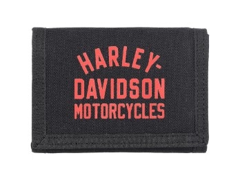 Harley-Davidson® Geldbörse mit Schriftzug und Klettverschluss