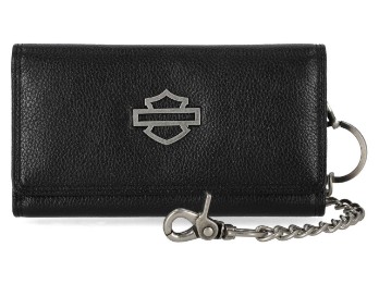 Harley-Davidson® Geldbörse mit Open B&S Bikerkette aus Leder