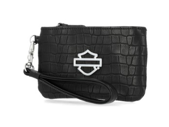 Harley-Davidson® Open Bar & Shield Croco Geldbörse