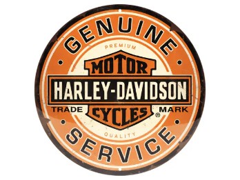  Harley-Davidson®Blechschild Genuine Service 35cm rund