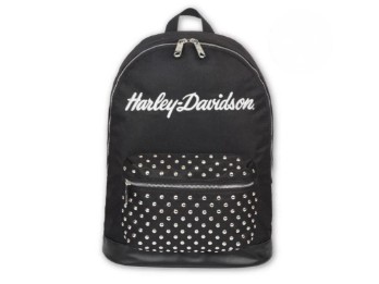 Harley Davidson® Damen-Rucksack mit 3D-HD-Schriftzug und Nieten
