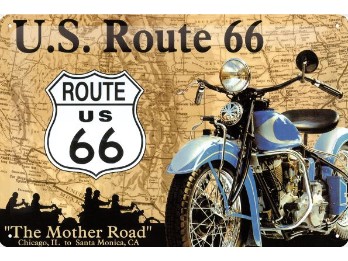 Route 66 Magneten 6 x 8 cm cm div. Varianten