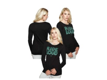 Harley-Davidson® Langarm-Shirt Ride Loud mit Srass für Damen