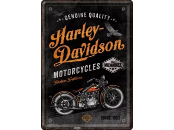 Harley-Davidson® Blechpostkarte Moto
