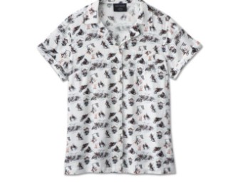Harley-Davidson® Twisty Aloha Print-Bluse für Damen