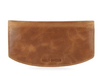Harley-Davidson® Herren-Geldbörse mit glatter Narbung und Druckknopf-Klapptasche