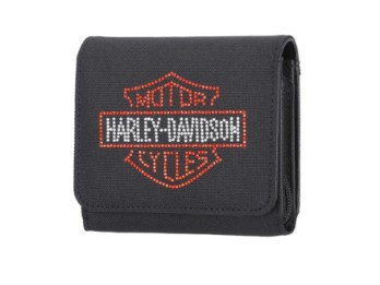 Harley-Davidson® Damen-Geldbörse mit Strass und Bar & Shield