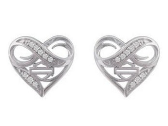 Infinity Thorn Heart Post Earrings
