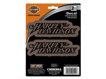 H-D Text in Bronze 2-Pac Decal