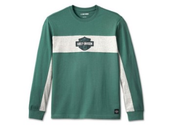TEE-KNIT,GREEN COLORBLOCK