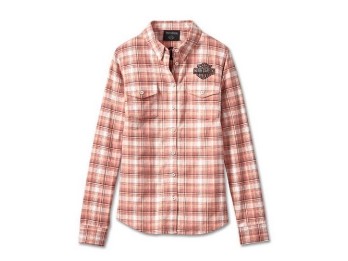 Harley-Davidson® Damen-Bluse "Woven Pink Plaid"