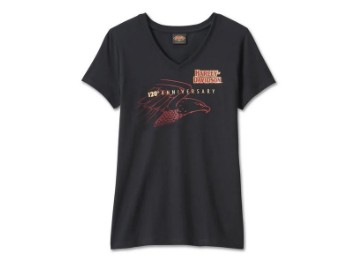 Harley-Davidson® 120th Anniversary United V-Neck T-Shirt für Damen