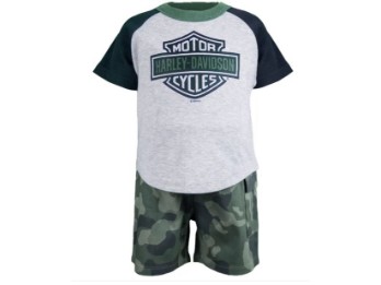 Harley-Davidson® 2-teiliges Set aus T-Shirt und Shorts für Jungen