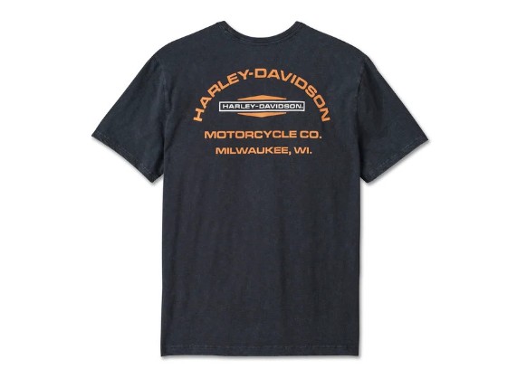 T-shirt Harley-Davidson® Men's Open Bar & Shield On White Tee