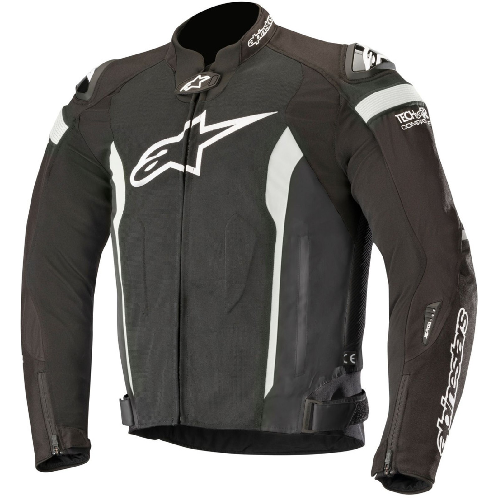 Giacca moto pelle Alpinestars MISSILE V2 Tech-Air compatibile Nero Nero