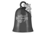 Harley-Davidson® Bar & Shield Fairy Charm Messing-Fahrglocke, mattschwarz 34M00073