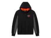 Harley-Davidson Essential Full Zip Hoodie für Herren - Colorblock - Harley Black & Asphalt 96422-26VM