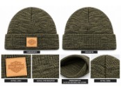 Harley-Davidson Herren Strickmütze – 97716-26VM – Olivgrün/Schwarz