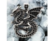 Rockyfy Edelstahl Drachen Anhänger "Black Dragon" by Rockyfy – Mystik & schwarze Kristalle ADF005