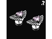 Rockyfy Ohrstecker Heart Wing Pink by Rockyfy Flügel Ohrstecker mit Drehverschluss OSTCE004