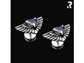 Rockyfy Ohrstecker "Heart Wing Black" by Rockyfy (mit Drehverschluss) OSTCE001