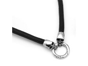 Rockyfy Leder halskette Black Skull