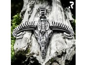 Rockyfy Edelstahl Stierkopf Anhänger "Wild Ram" by Rockyfy – Massiver Bullen-Skull im Western Style A2023009