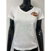 Harley-Davidson Damen T-Shirt Mini Bar & Shield Weiß