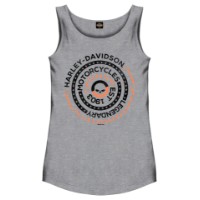 Harley-Davidson Dealer Shirts mit Backprint Lübeck Holstentor Damen Top Candidate Grau / 3001751