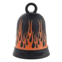 Harley-Davidson® Flammengravur HD-Schriftzug-Glocke Ride Bell, Orange & Schwarz 34M00130