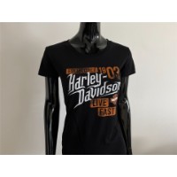 Harley-Davidson Damen Mania T-Shirt | Short Sleeves Schwarz