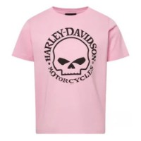Harley-Davidson Kinder T-Shirt Willie G Skull rosa Dealer Shirt 