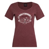 Harley-Davidson Bloom Dealer-Shirt mit Lübeck Holstentor Backprint 40294963