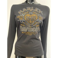 Harley-Davidson Damen Longsleeve Vintage Heart Schwarz