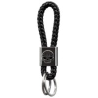 Key Chain - Harley® Skull Black Vinyl Braid