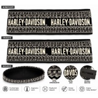 Harley-Davidson Damen Stirnband – 97739-26VW – Schwarz/Grau/Creme