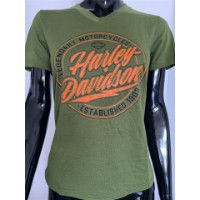 Harley-Davidson Damen Dealershirt Distressor Grün