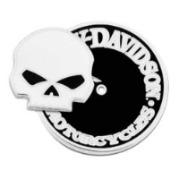 Harley-Davidson® 1,25 Zoll (3,2 cm) Willie G Totenkopf-Anstecknadel, 2-teilig, Nickel-Finish  155533  682608008918
