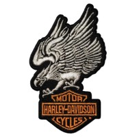 Harley-Davidson Patch Aufnäher Hunter Eagle Adler Silber 202108
