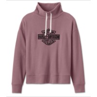Harley-Davidson Damen Sweater Bar & Shield Funnel Neck lila