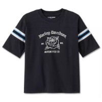 Harley-Davidson Damen T-Shirt Old English Rose Boxy schwarz 96077-25VW